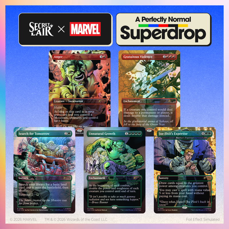 Secret Lair x Marvel's Hulk: SMASH! Foil Edition (Sealed)