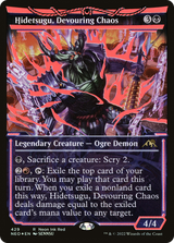 Hidetsugu, Devouring Chaos (Neon Ink Red) - Kamigawa: Neon Dynasty top hit