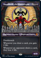 Dominaria United top hit: Sheoldred, the Apocalypse (Showcase Stained-Glass Foil)
