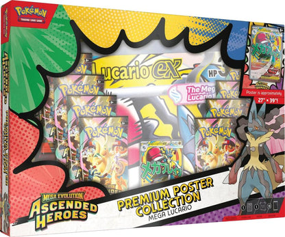 Ascended Heroes (ASC) Premium Poster Collection: Mega Lucario ***RIPPED LIVE***