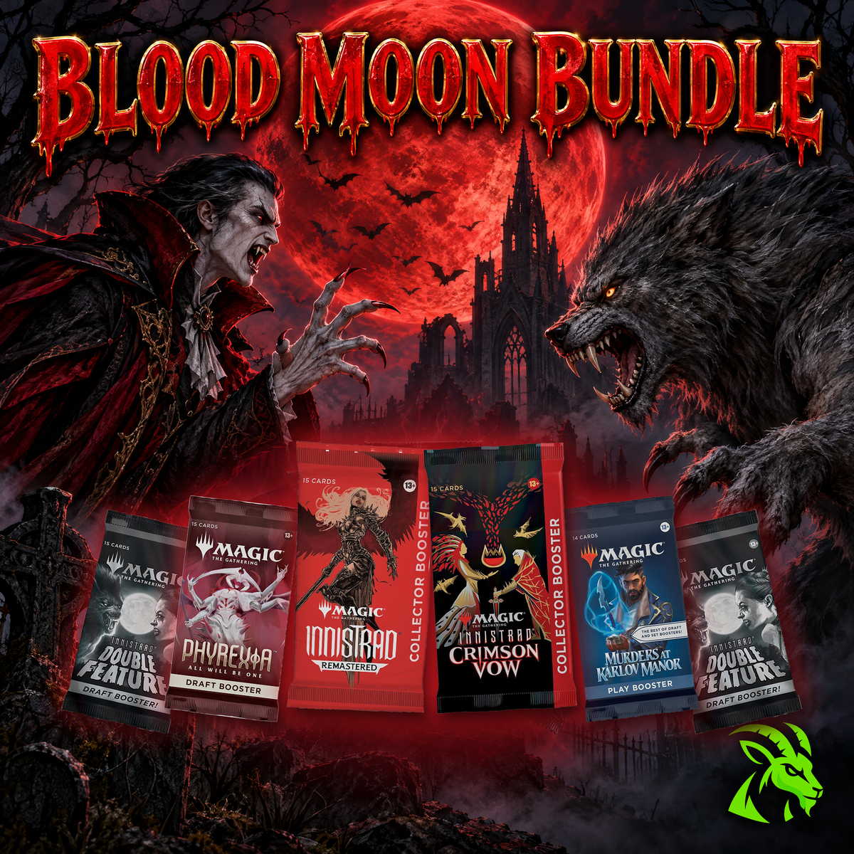 Blood Moon MTG Bundle - vampire vs werewolf Halloween bundle