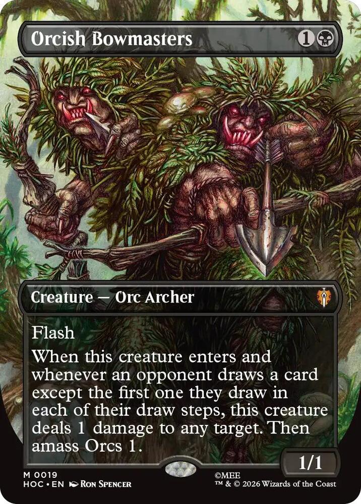 Orcish Bowmasters Borderless traditional foil box topper