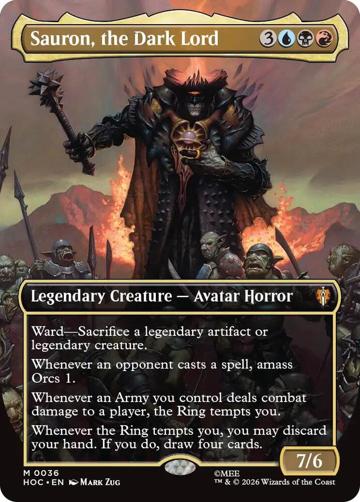 Sauron the Dark Lord Borderless traditional foil box topper