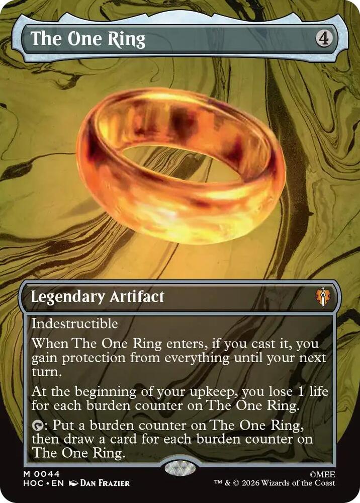 The One Ring Borderless traditional foil box topper
